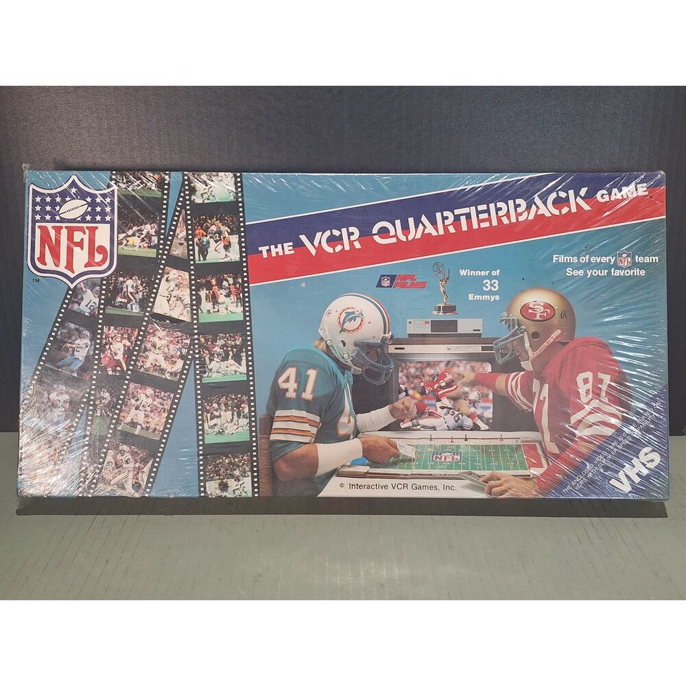NFL VCR Quarterback Game VHS Sealed 1986 Interactive Board Game Rare 80s NFL